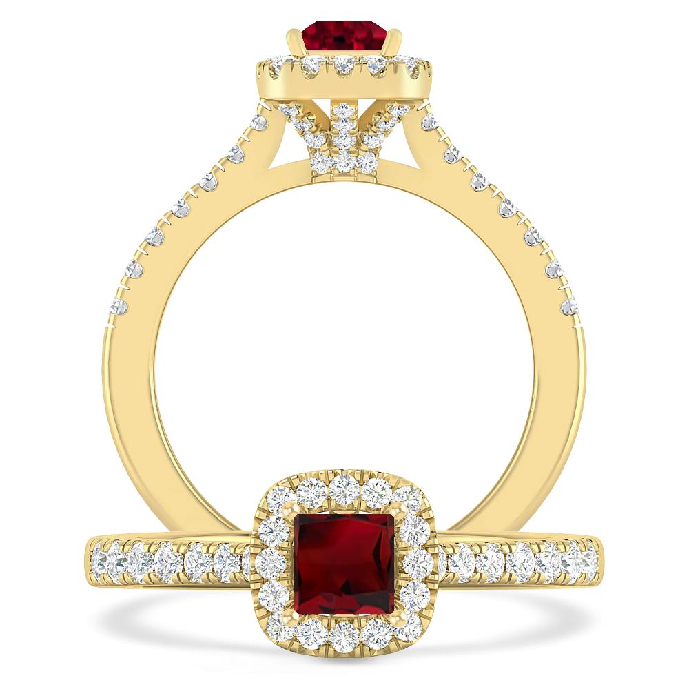 Yellow Gold - Garnet