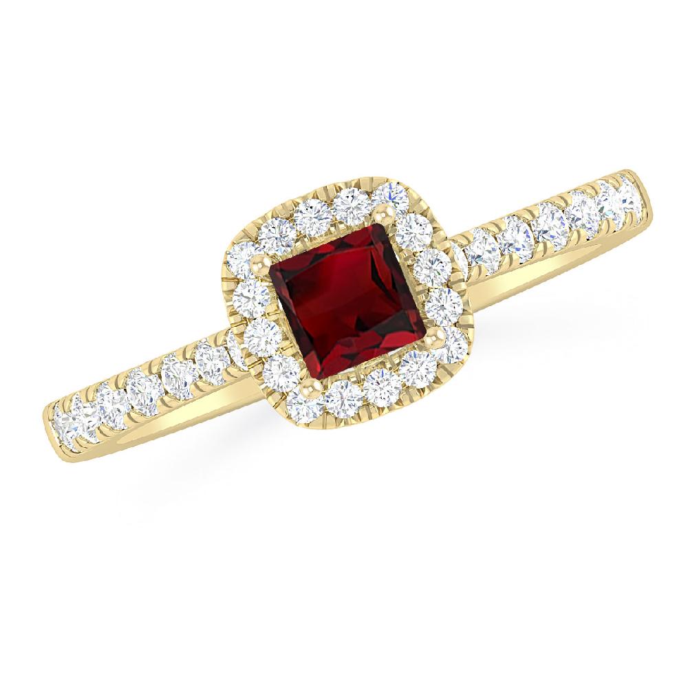 Yellow Gold - Garnet