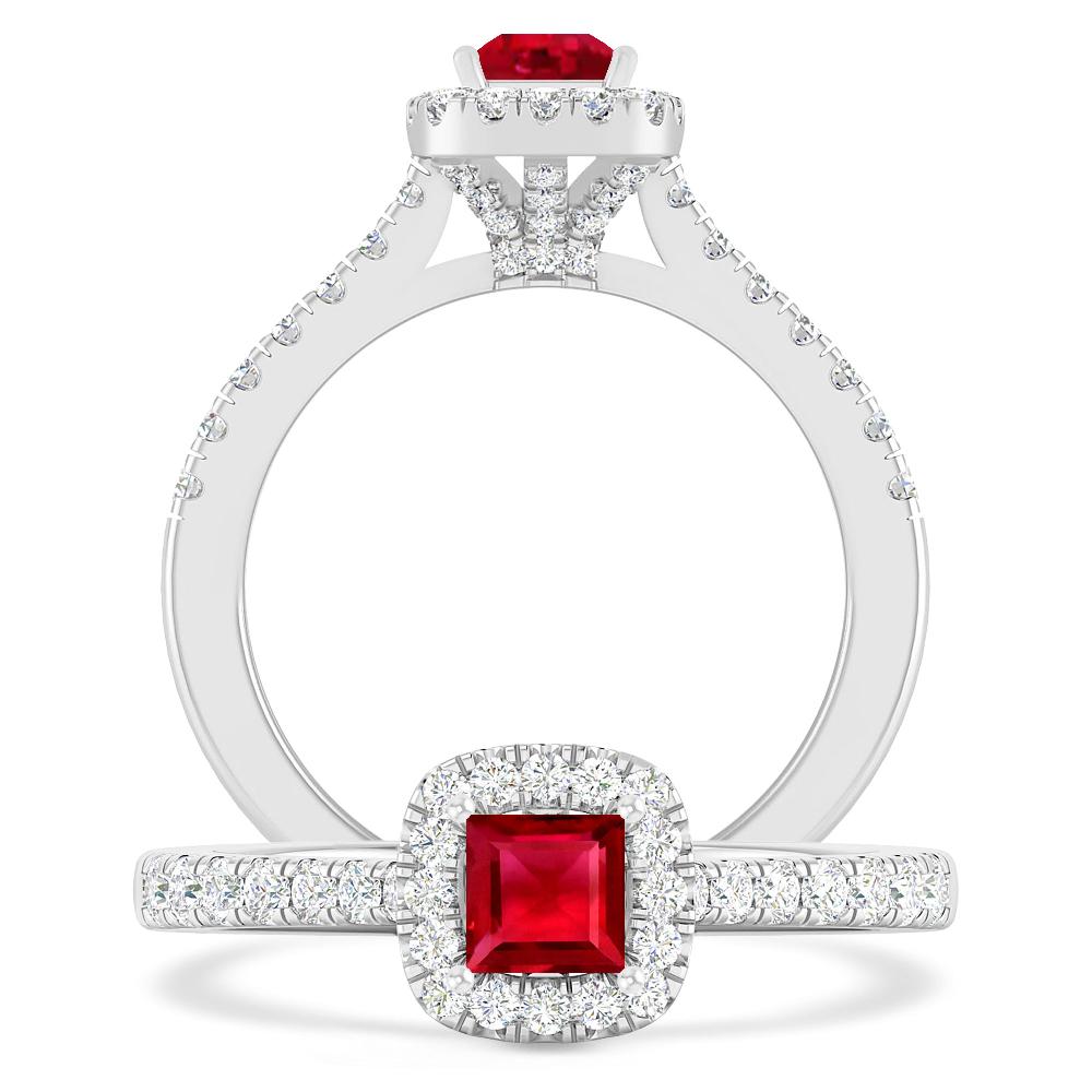 White Gold - Ruby