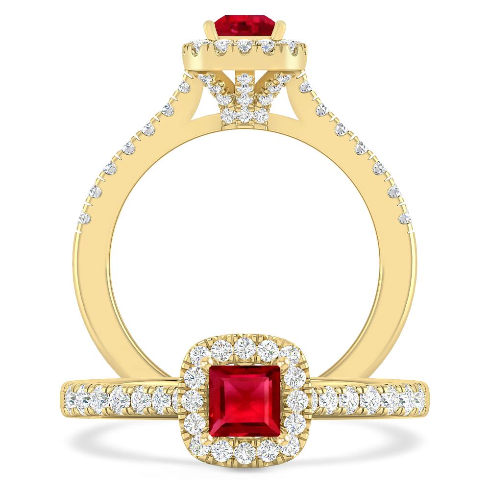 Yellow Gold - Ruby