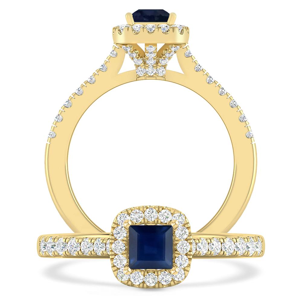 Yellow Gold - Sapphire