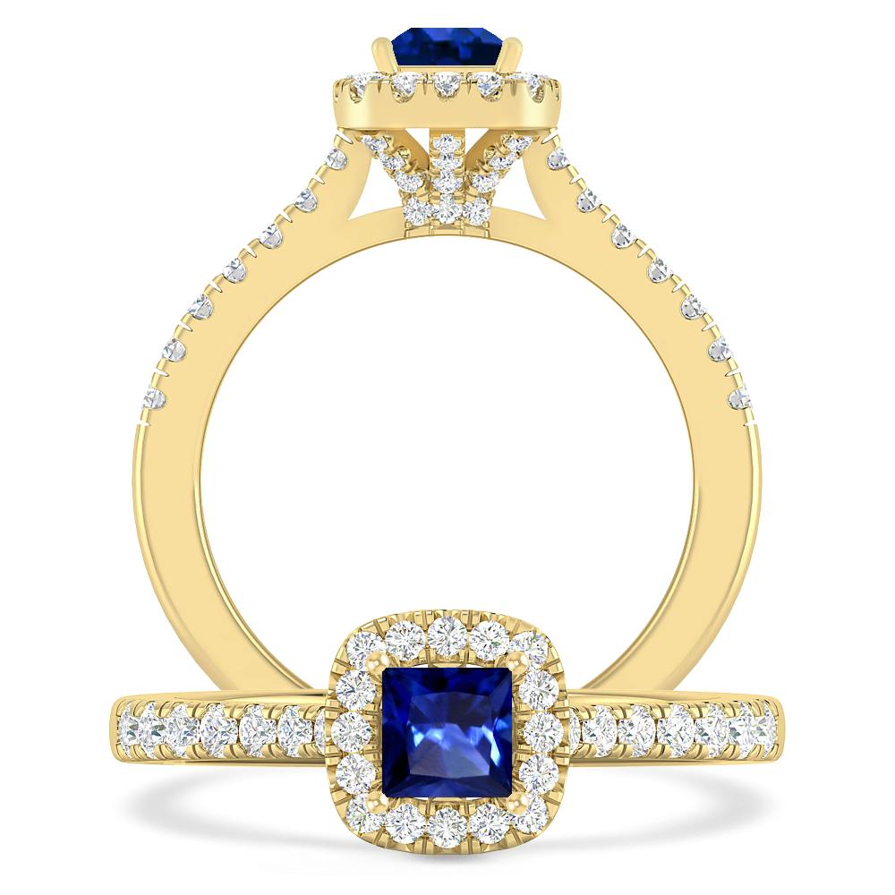 Yellow Gold - Sapphire