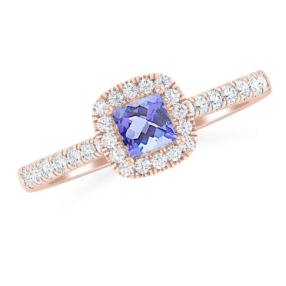 Rose Gold - Tanzanite