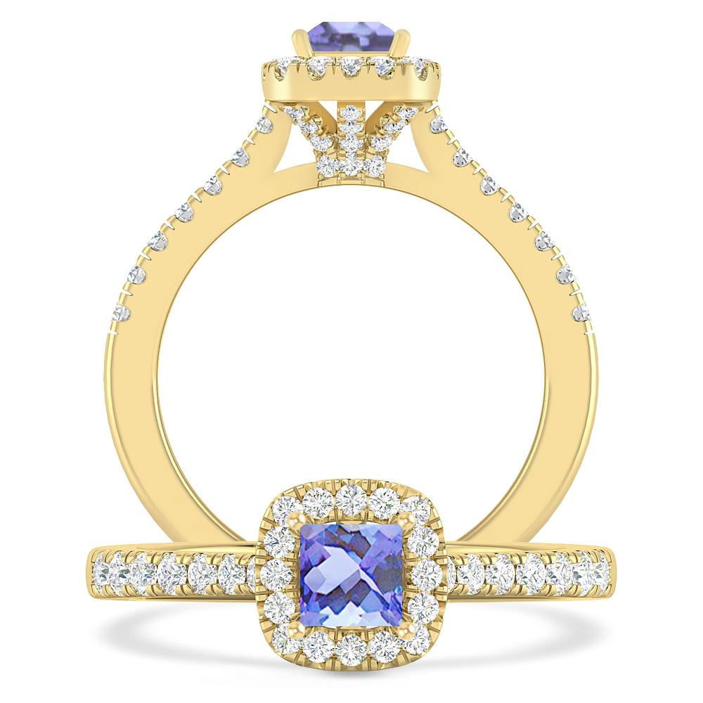 Yellow Gold - Tanzanite