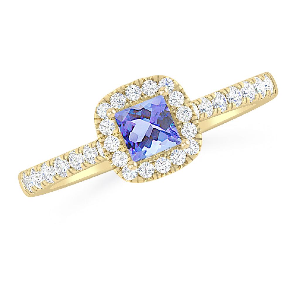 Yellow Gold - Tanzanite