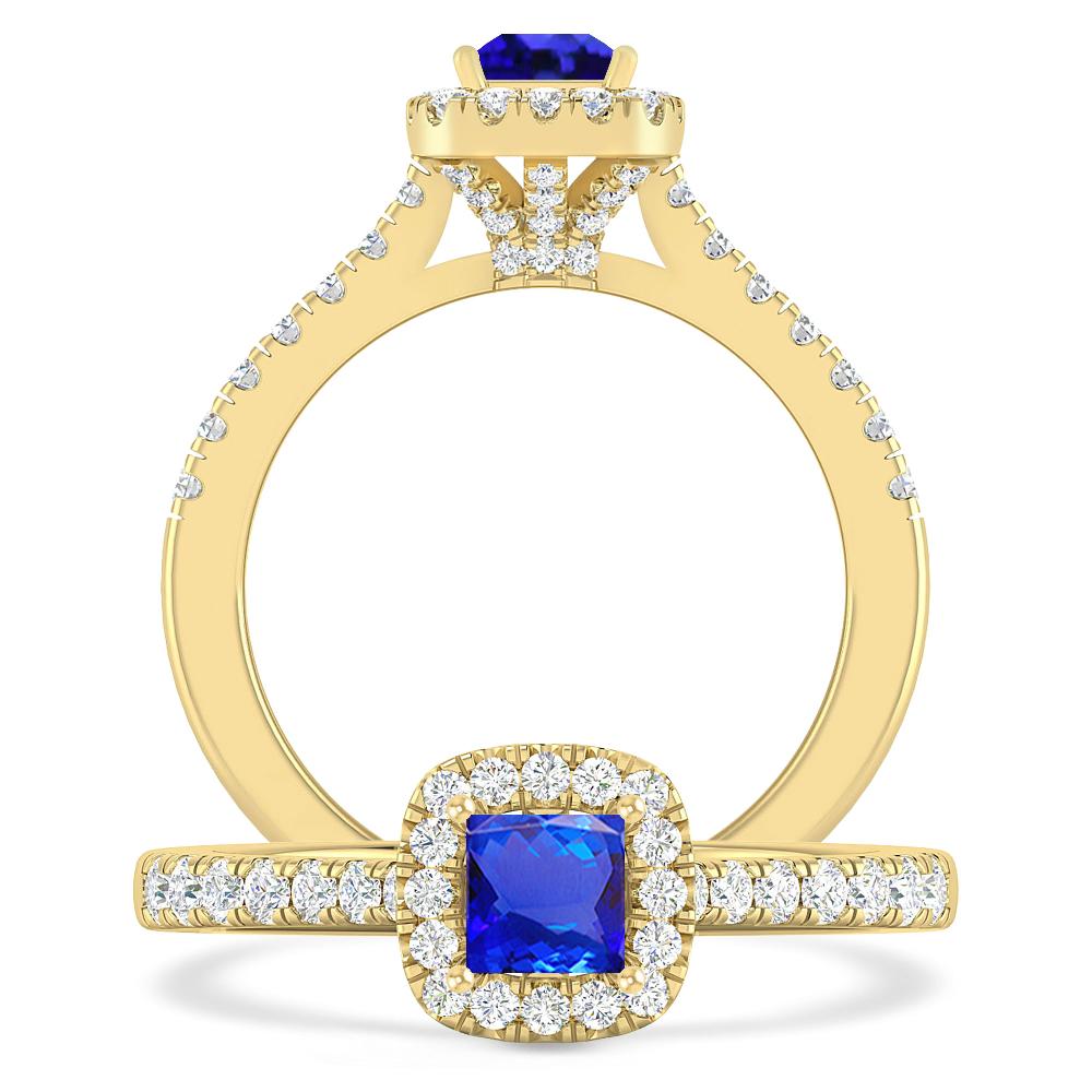 Yellow Gold - Tanzanite