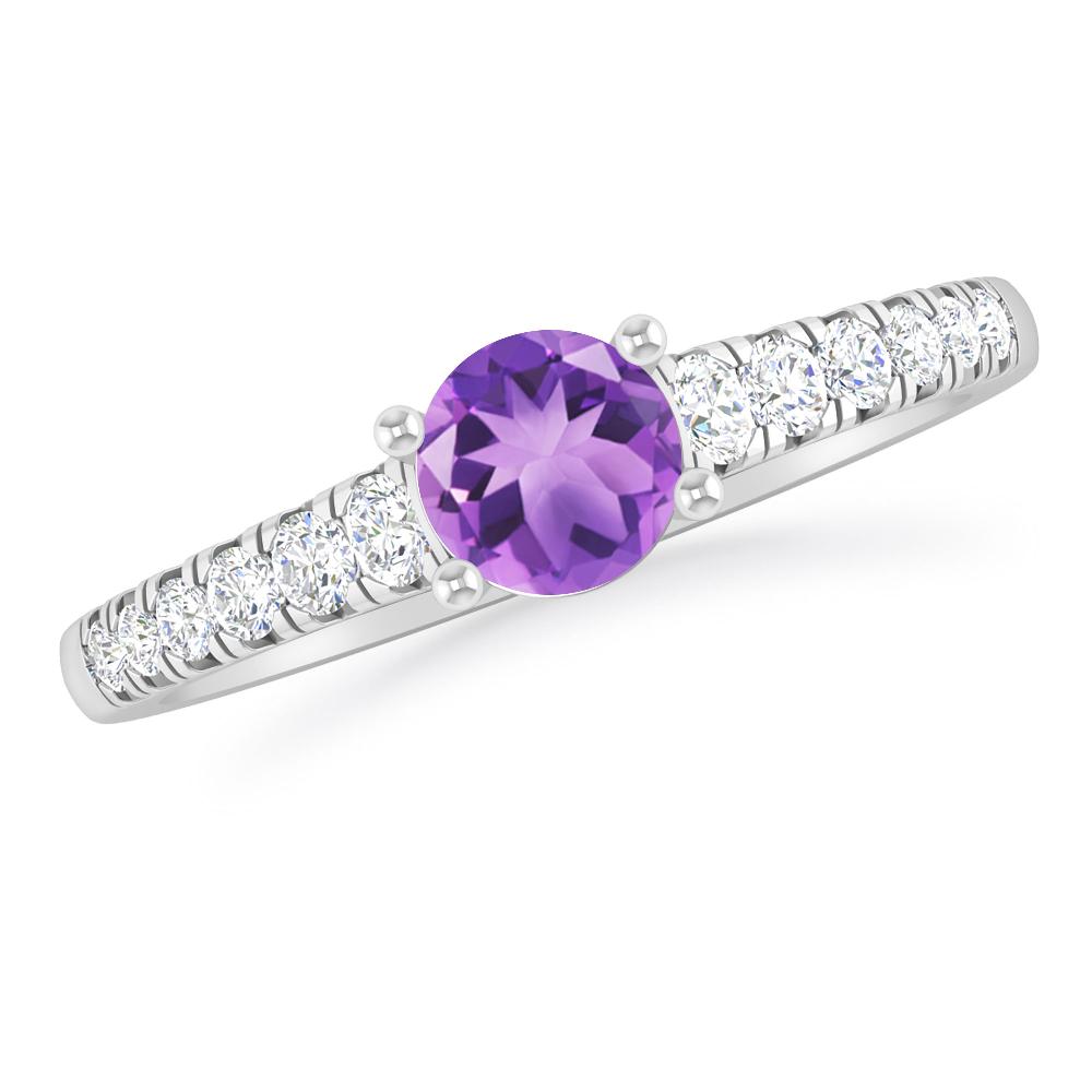 White Gold - Amethyst