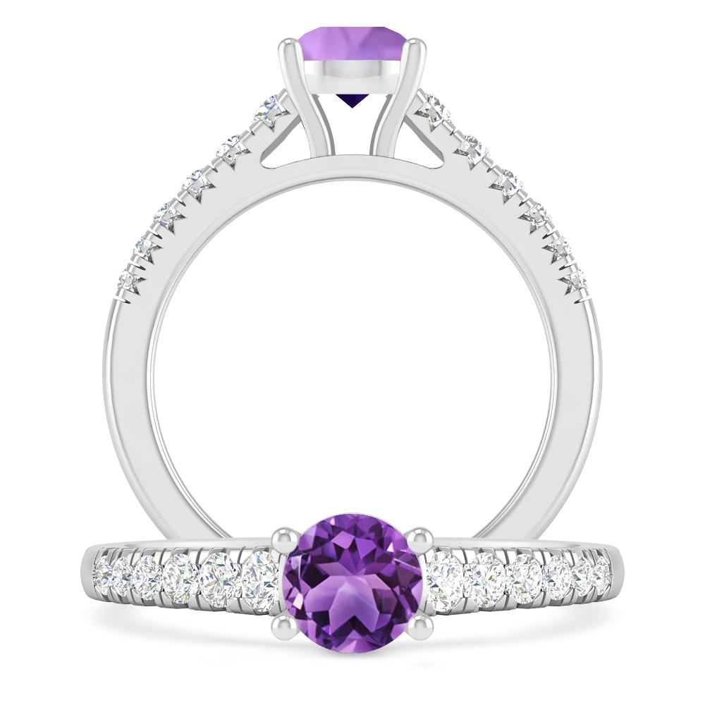 White Gold - Amethyst