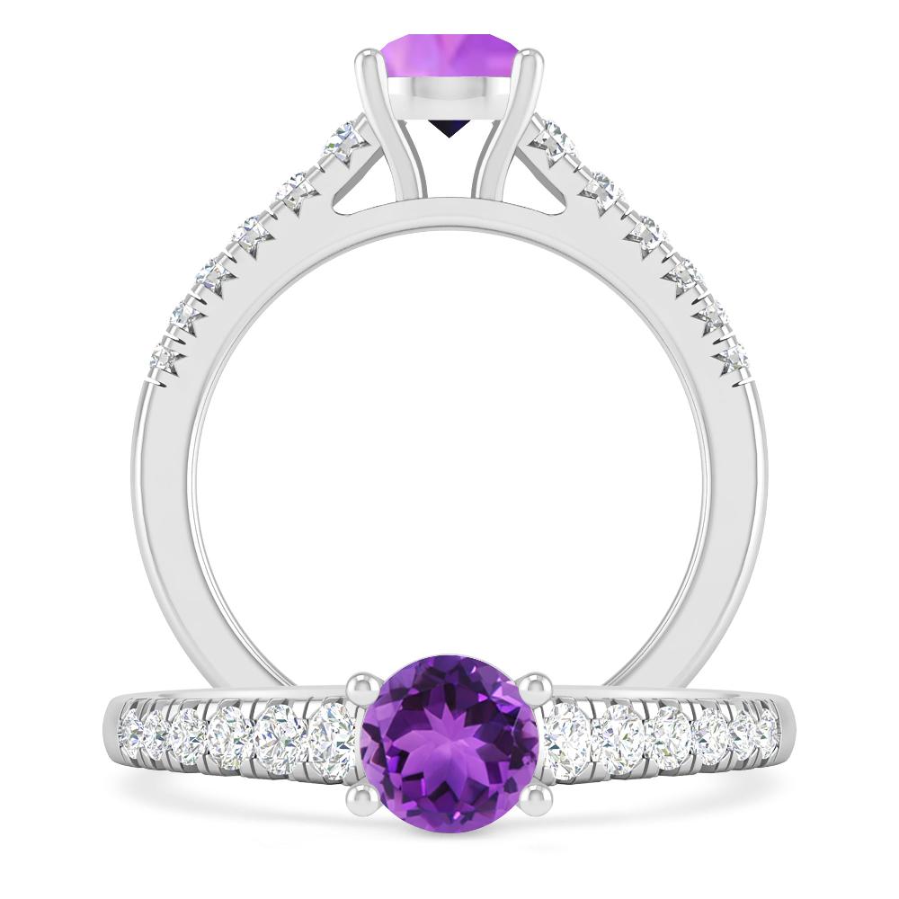 White Gold - Amethyst