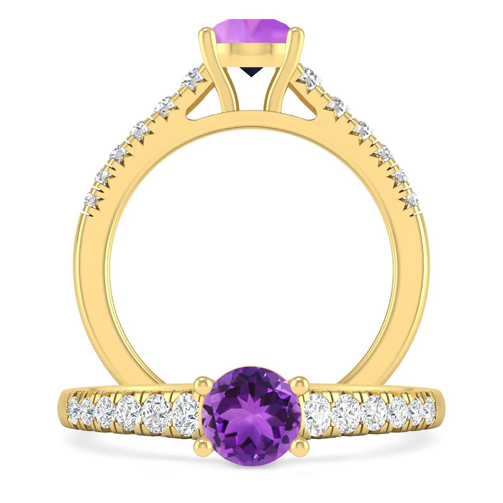 Yellow Gold - Amethyst