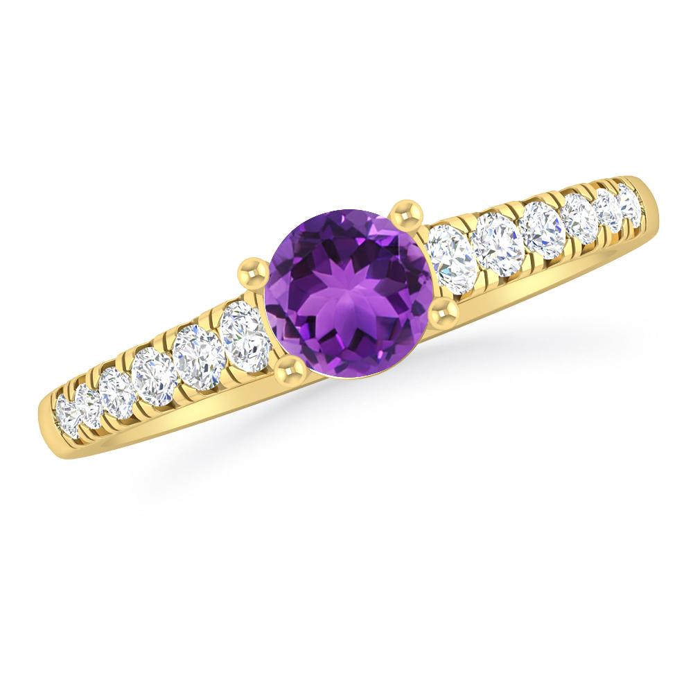 Yellow Gold - Amethyst