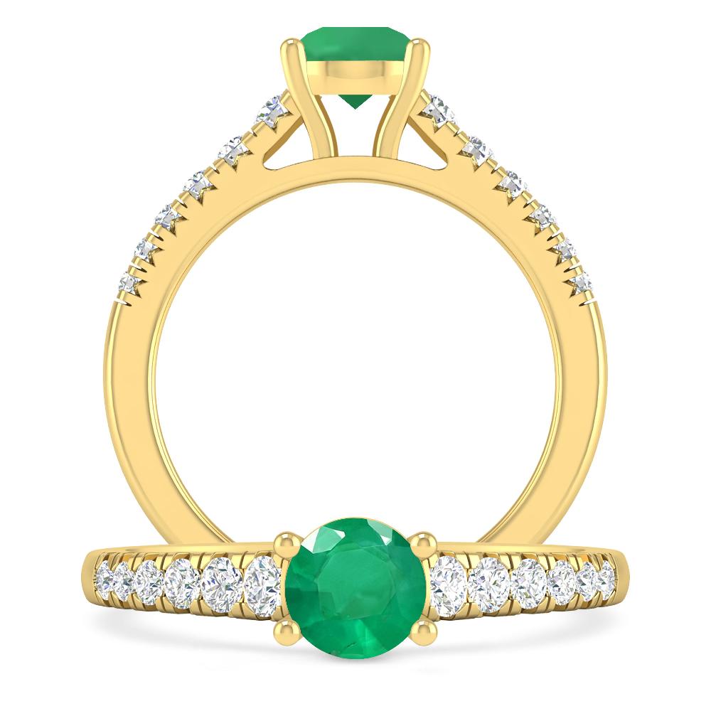 Yellow Gold - Emerald