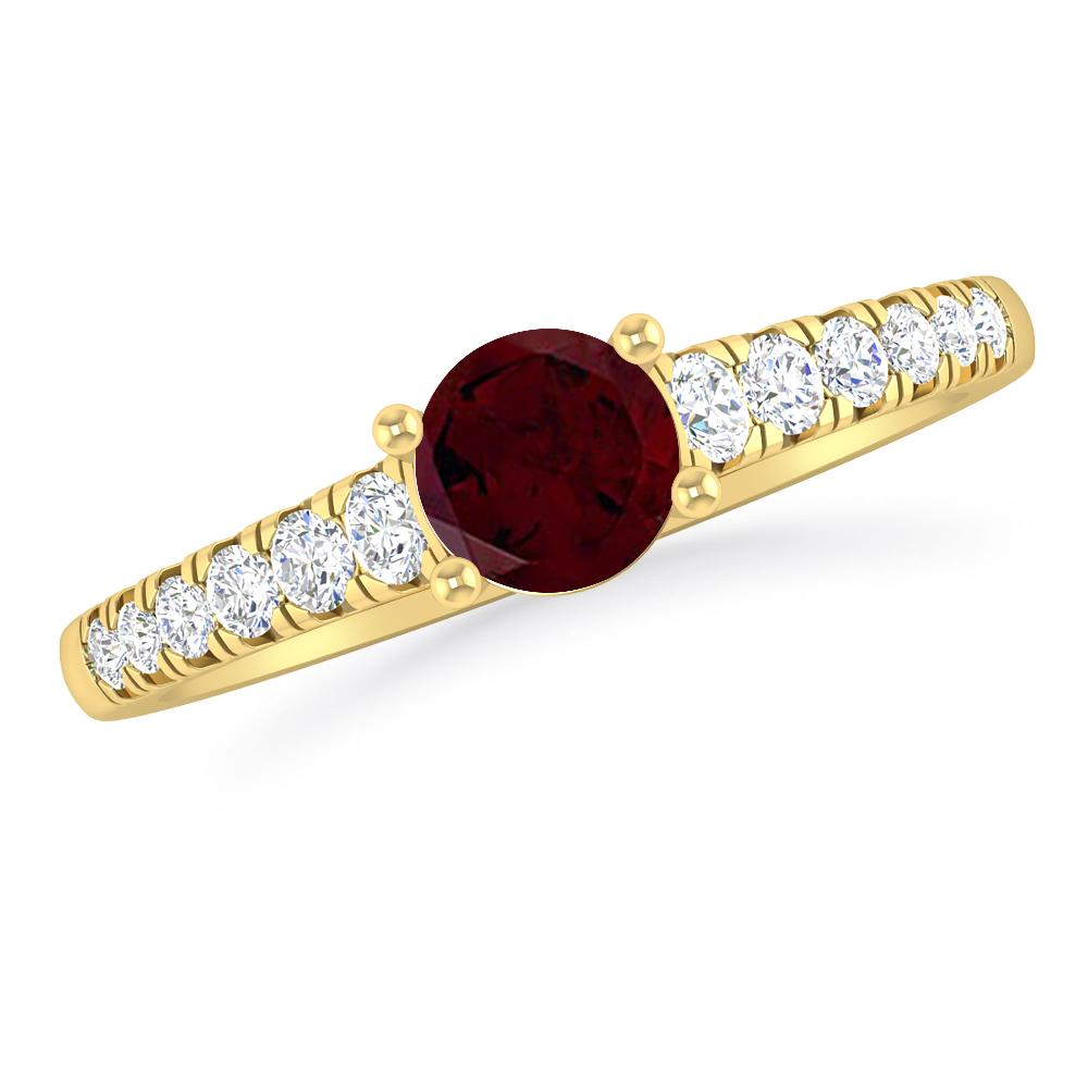 Yellow Gold - Garnet