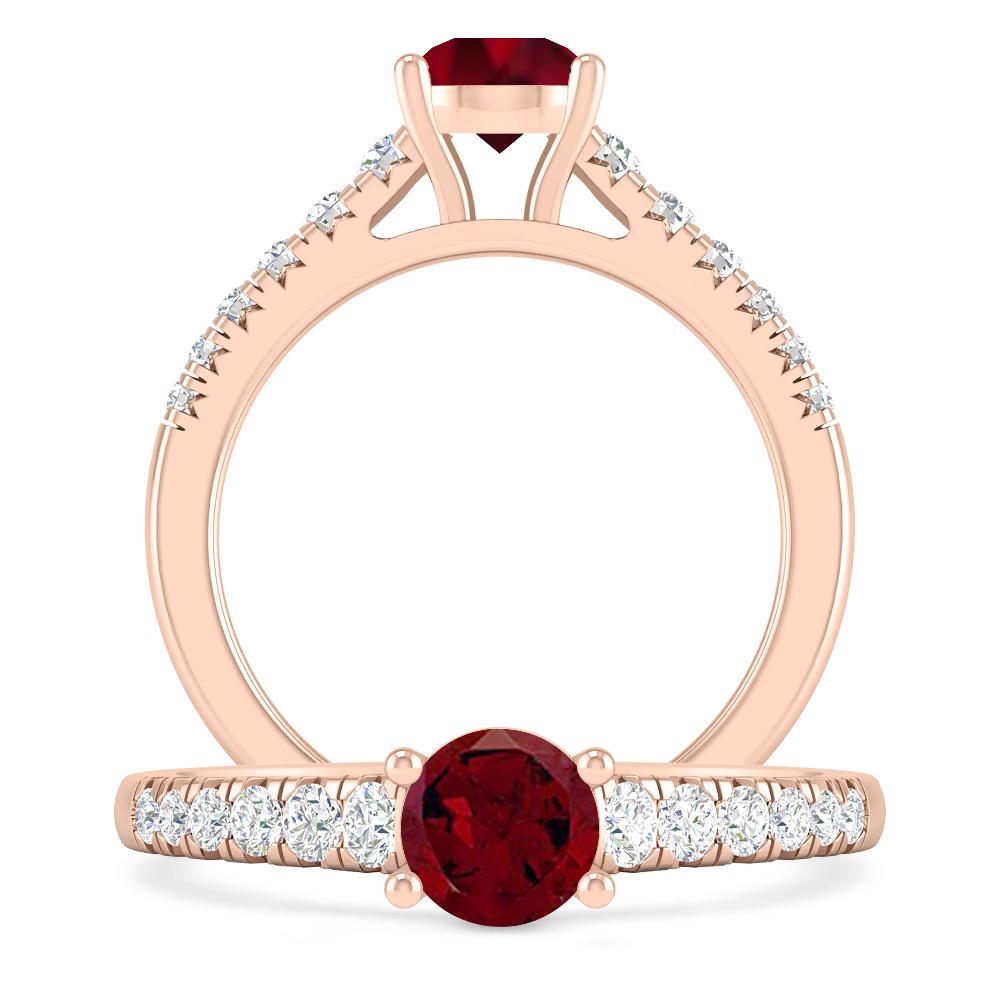 Rose Gold - Garnet