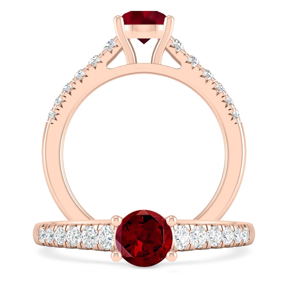 Rose Gold - Garnet