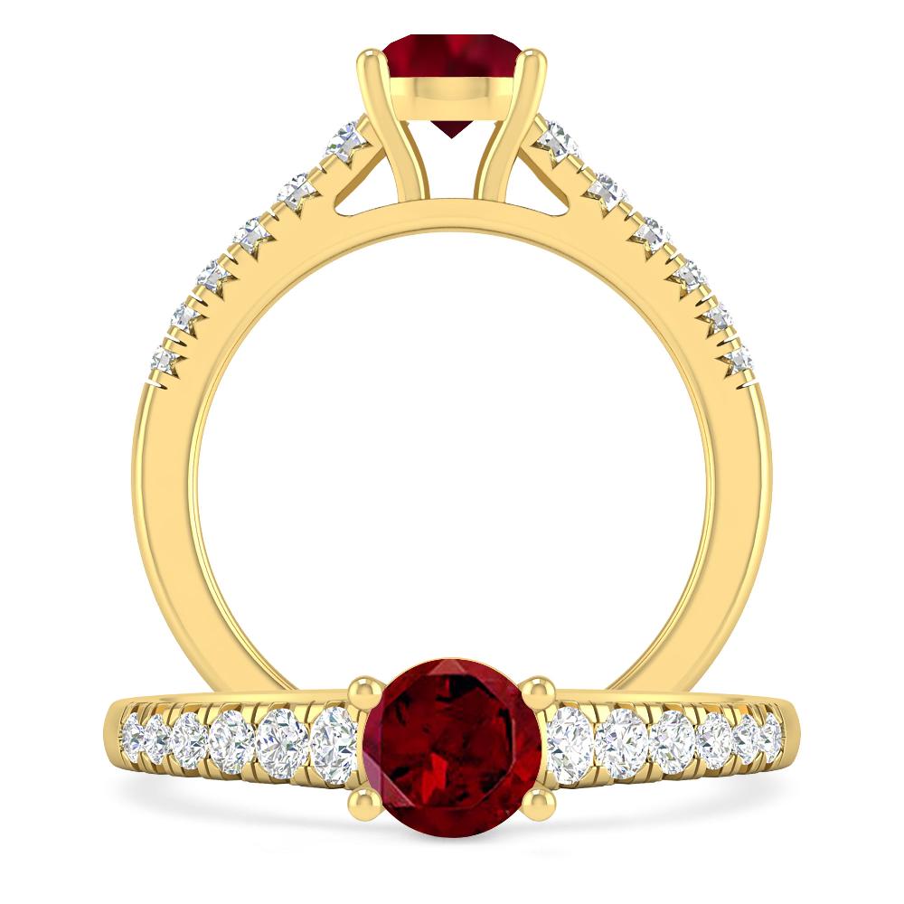 Yellow Gold - Garnet