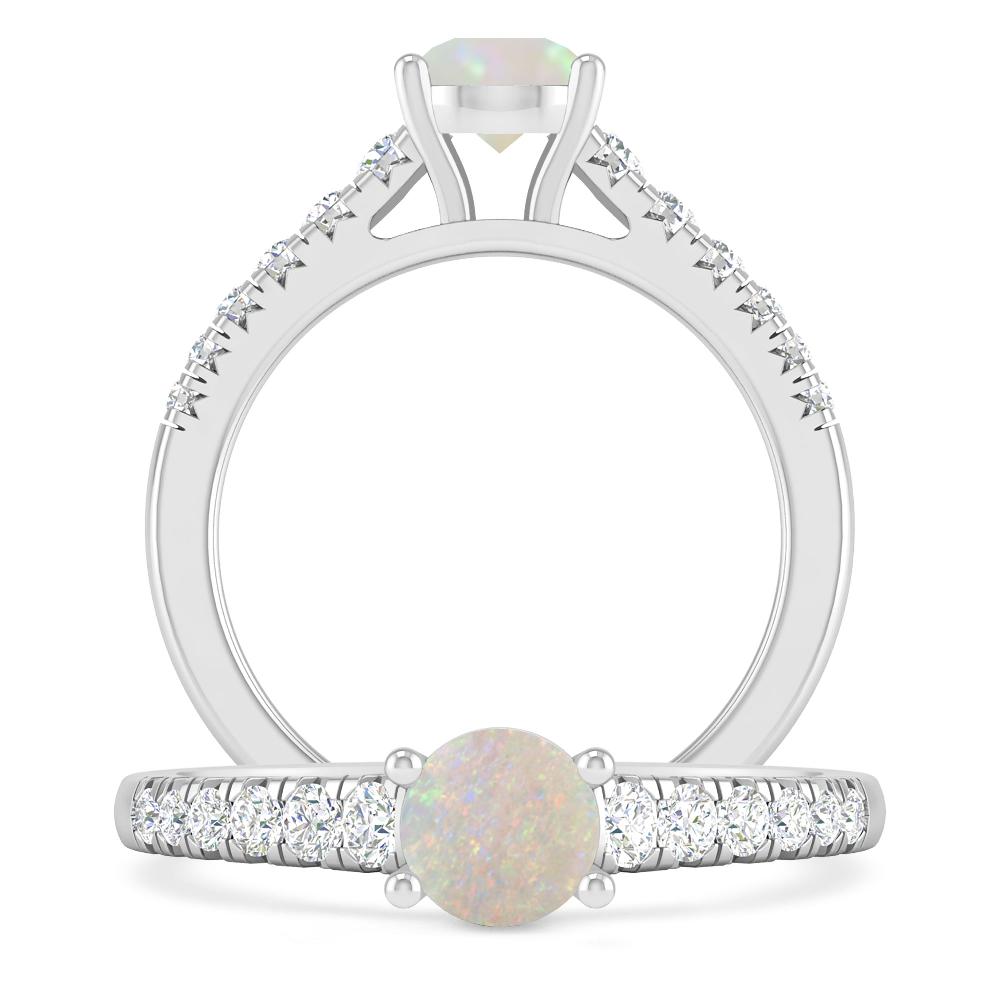 White Gold - Opal