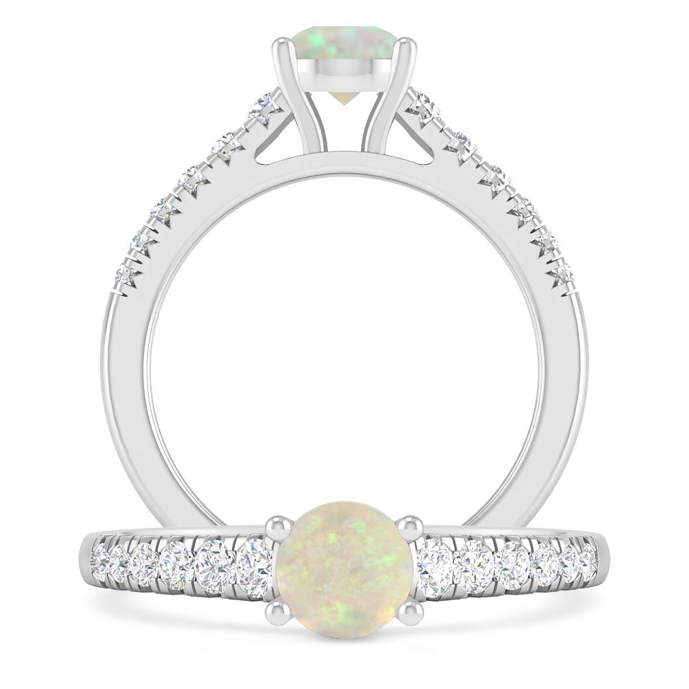 White Gold - Opal