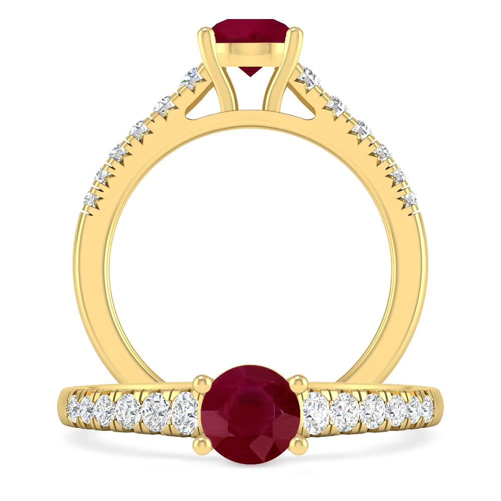 Yellow Gold - Ruby