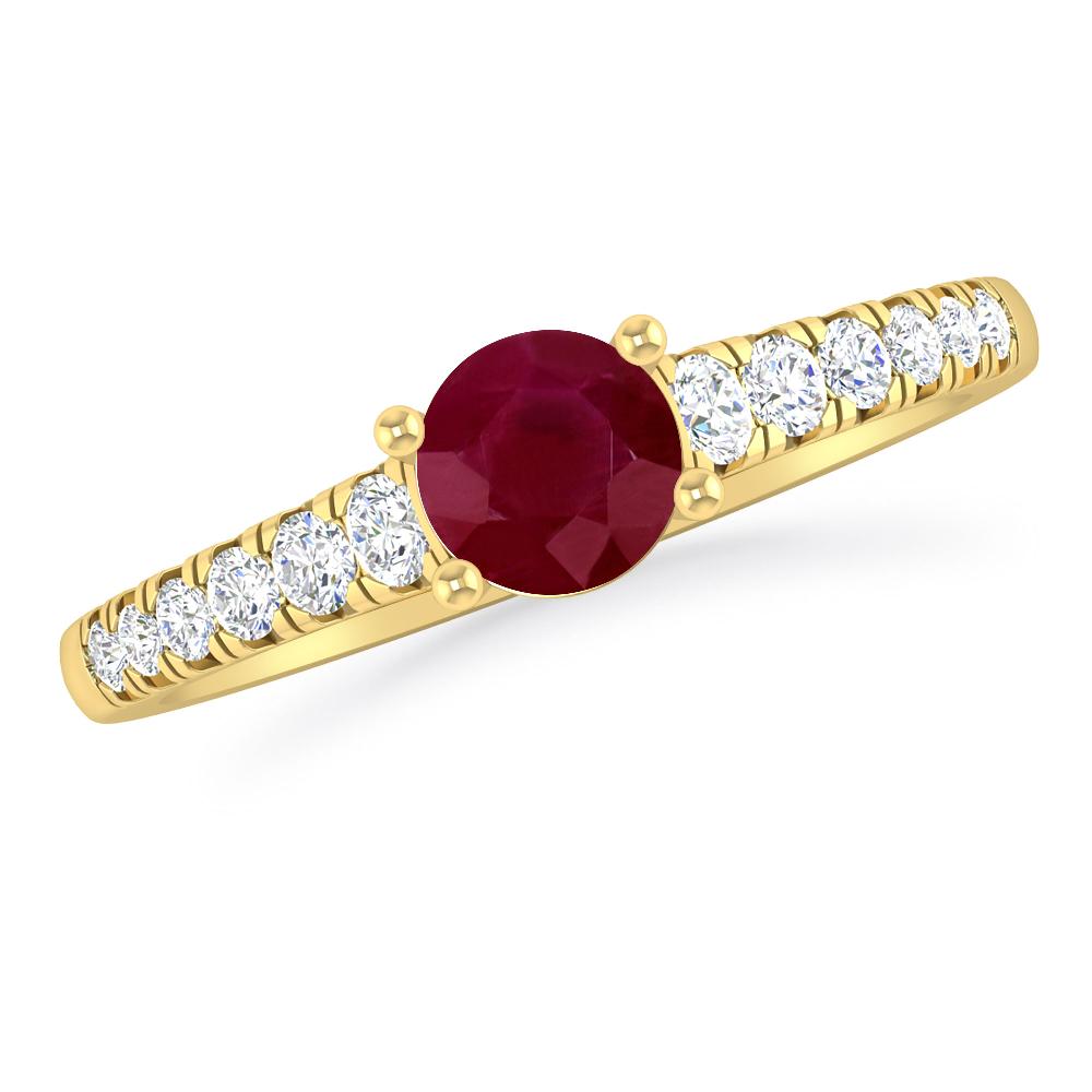 Yellow Gold - Ruby