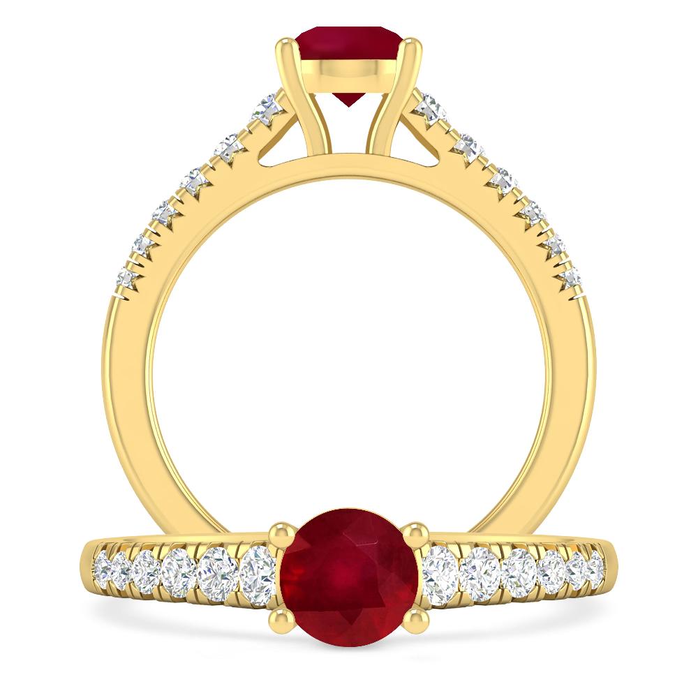 Yellow Gold - Ruby