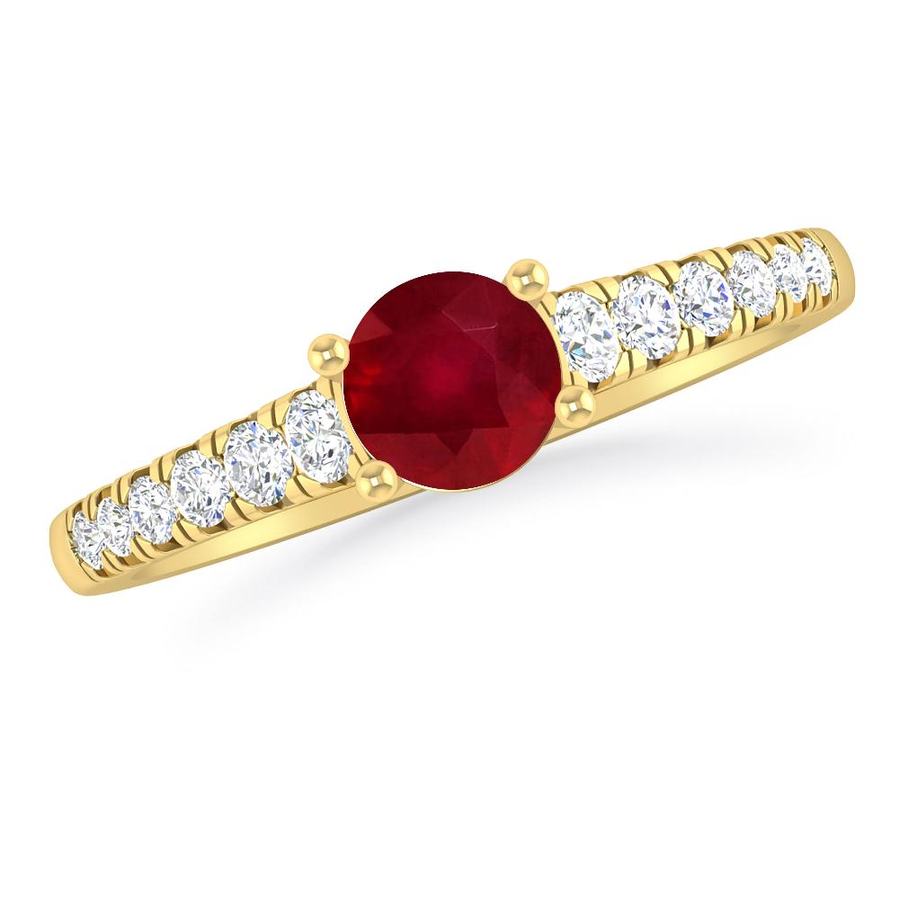 Yellow Gold - Ruby