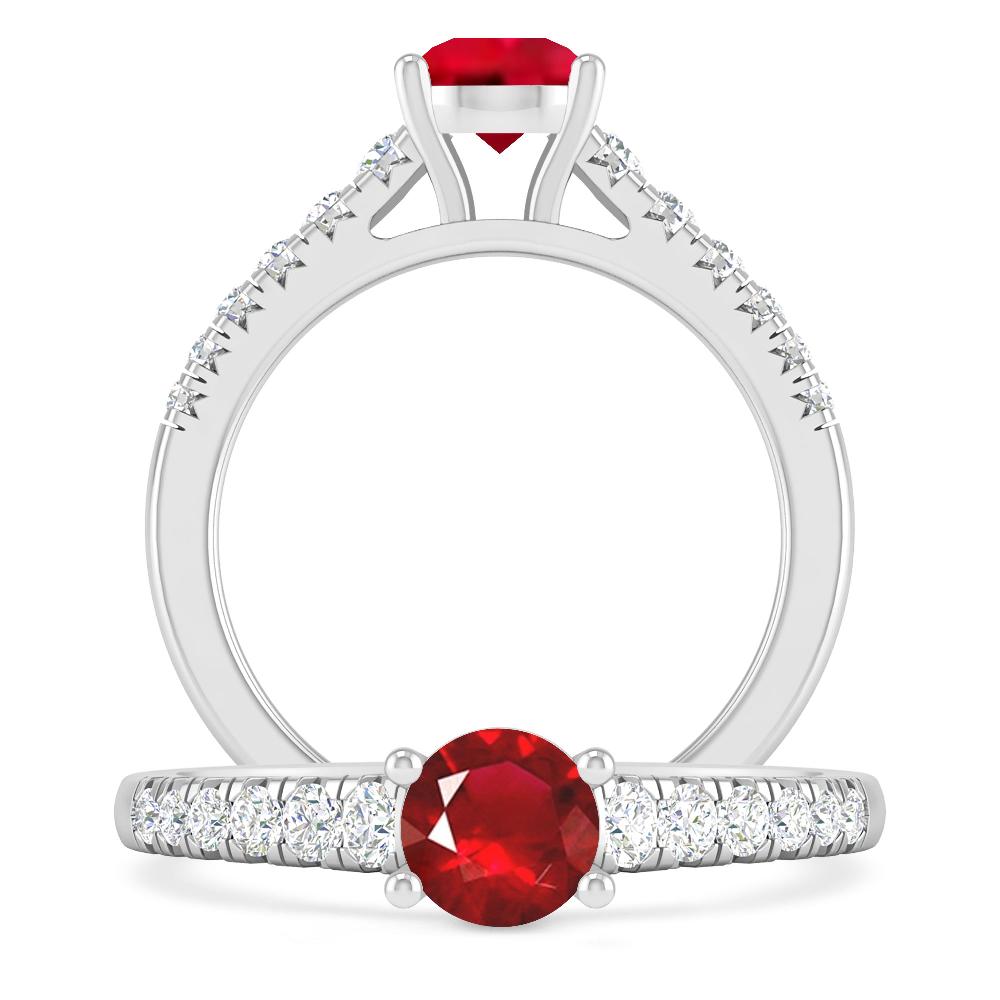 White Gold - Ruby