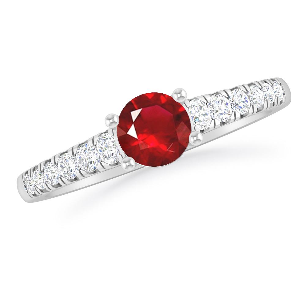 White Gold - Ruby