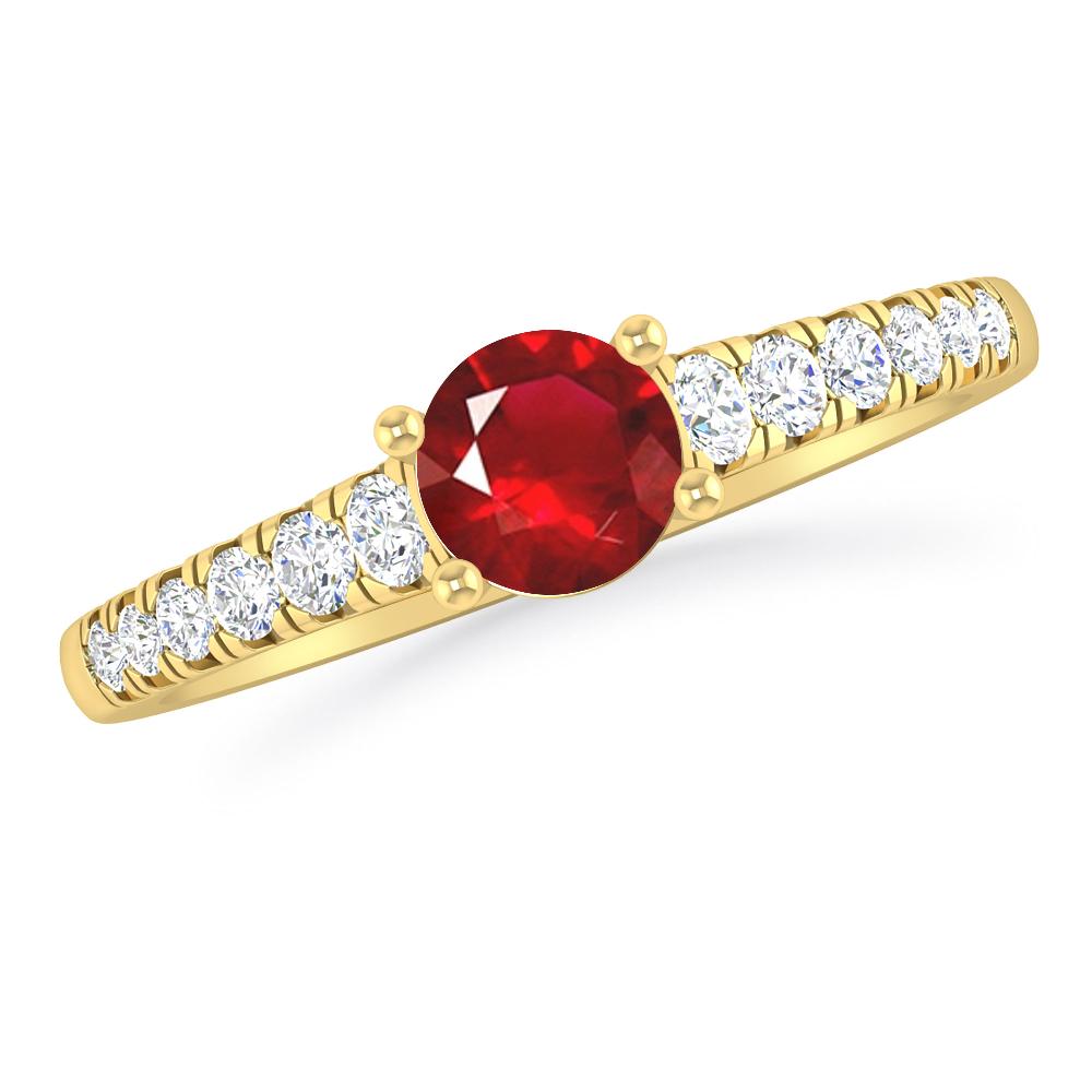 Yellow Gold - Ruby