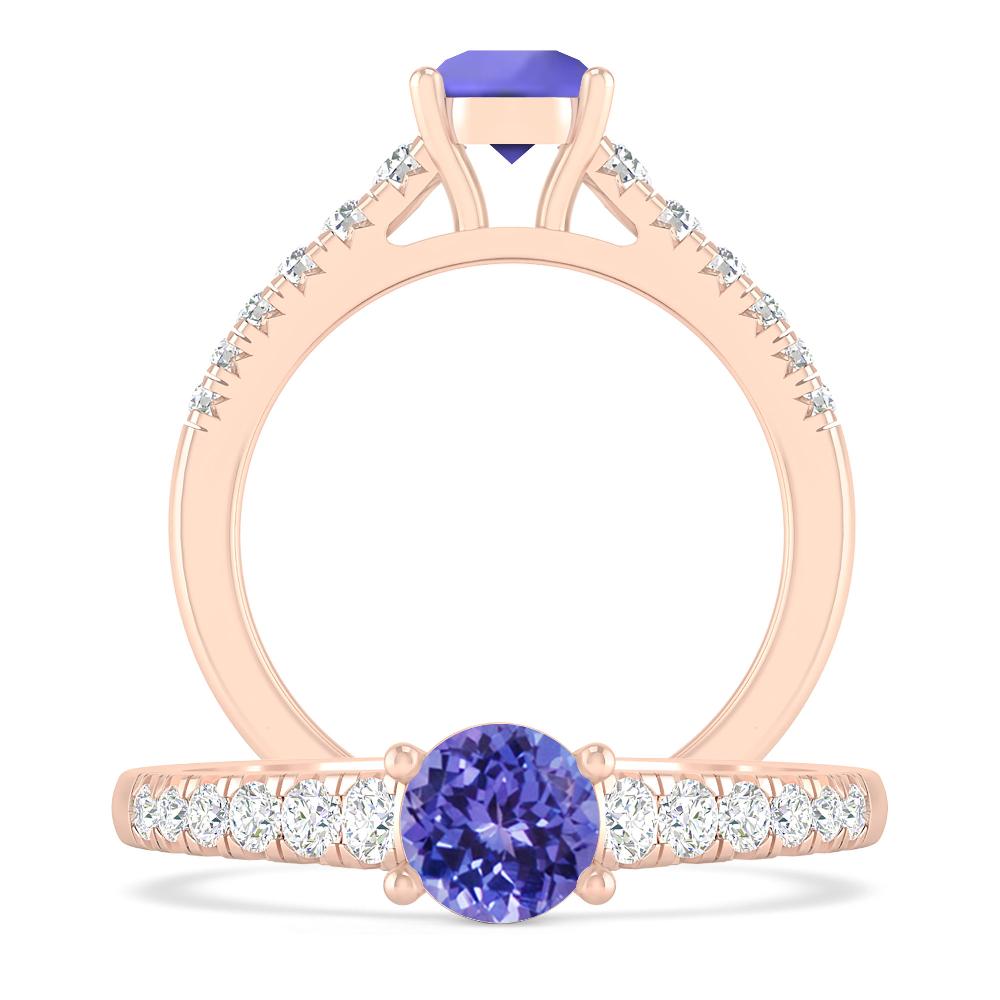 Rose Gold - Tanzanite