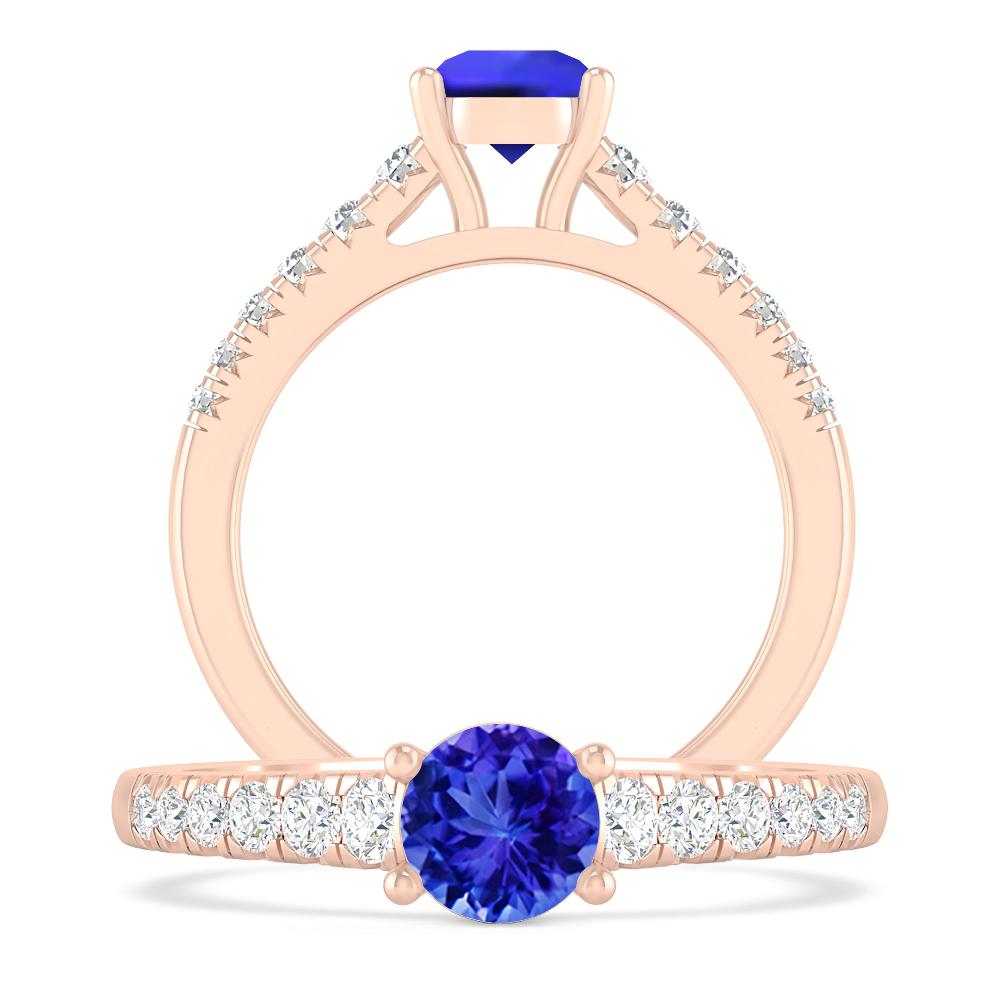 Rose Gold - Tanzanite