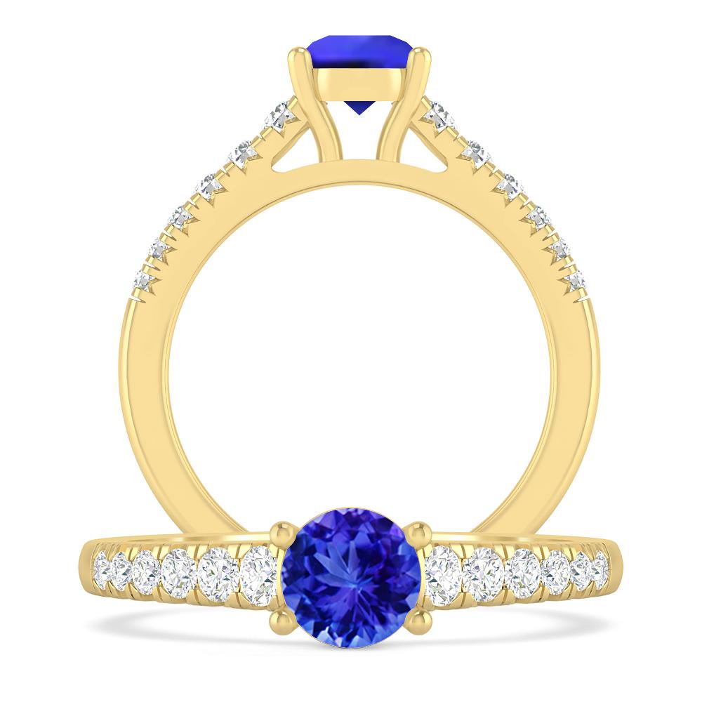 Yellow Gold - Tanzanite