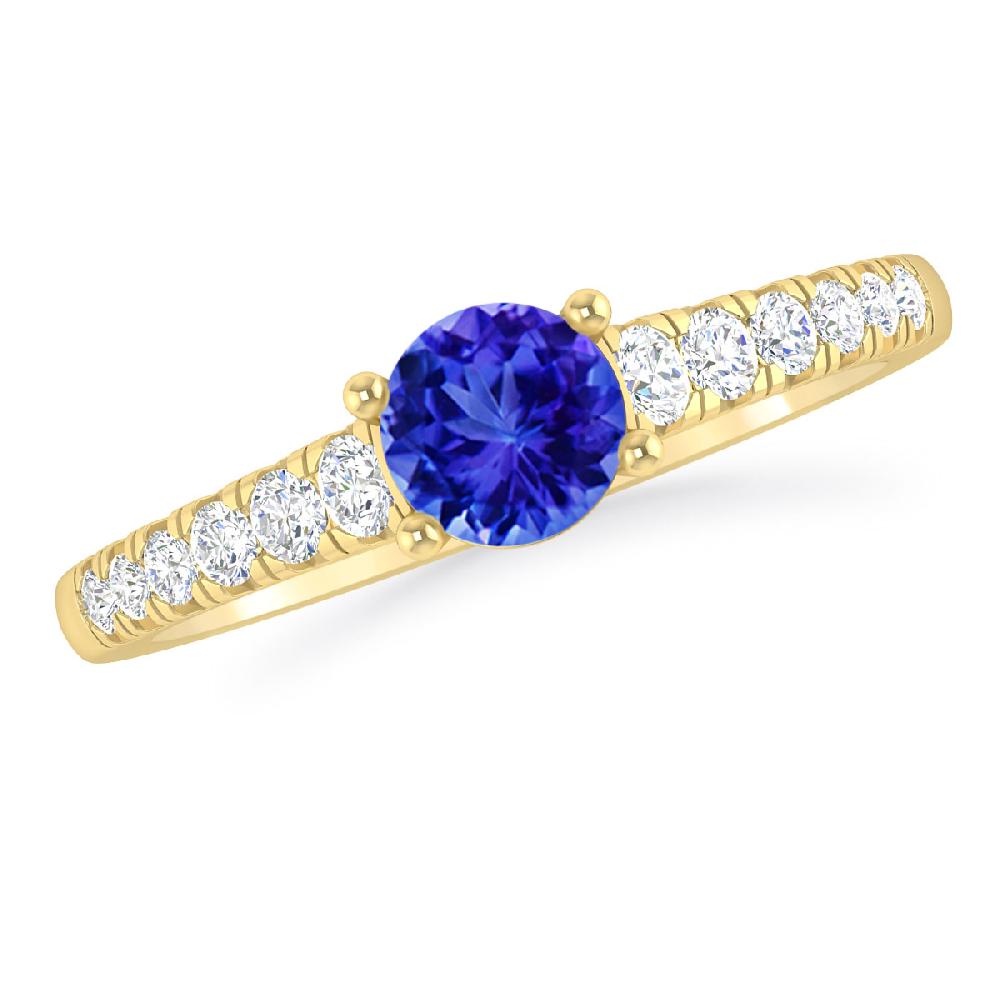 Yellow Gold - Tanzanite