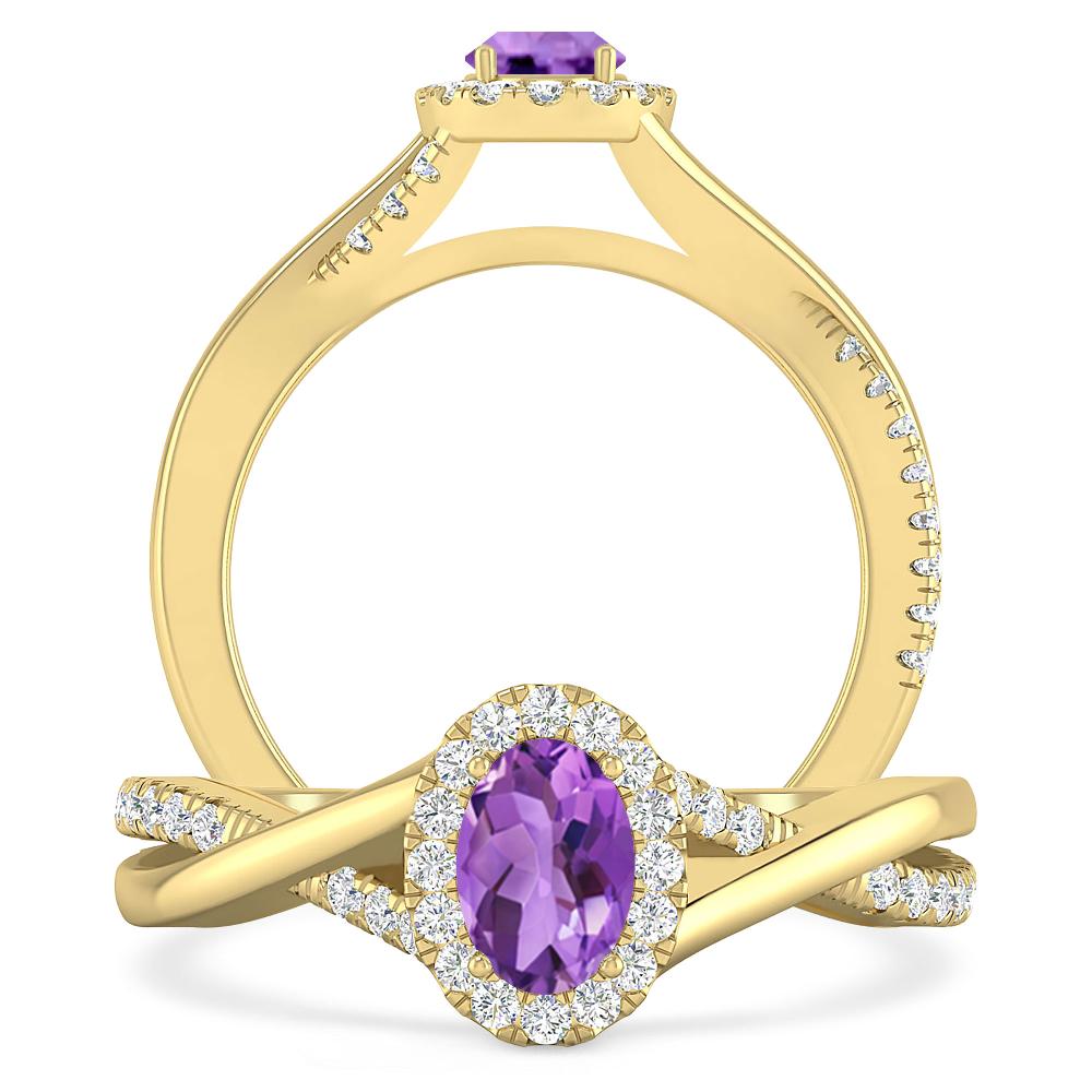 Yellow Gold - Amethyst