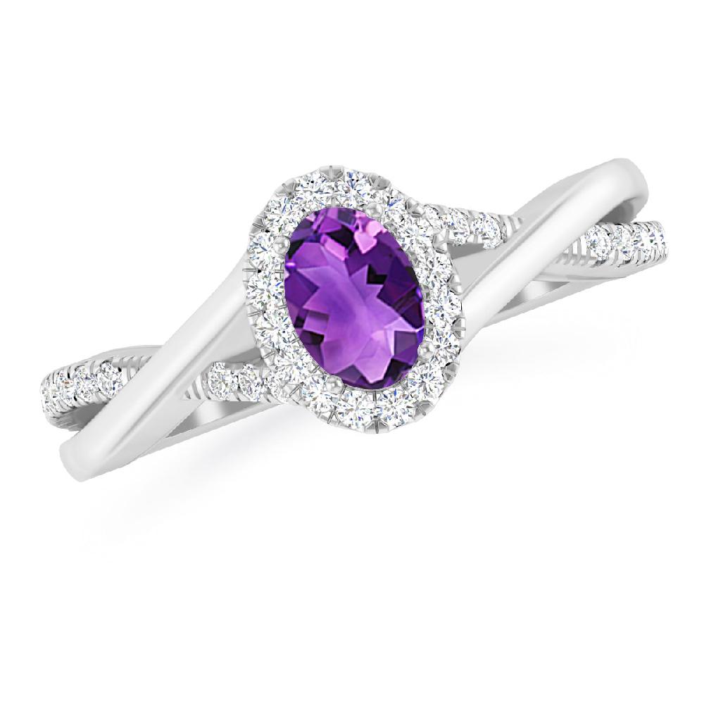 White Gold - Amethyst