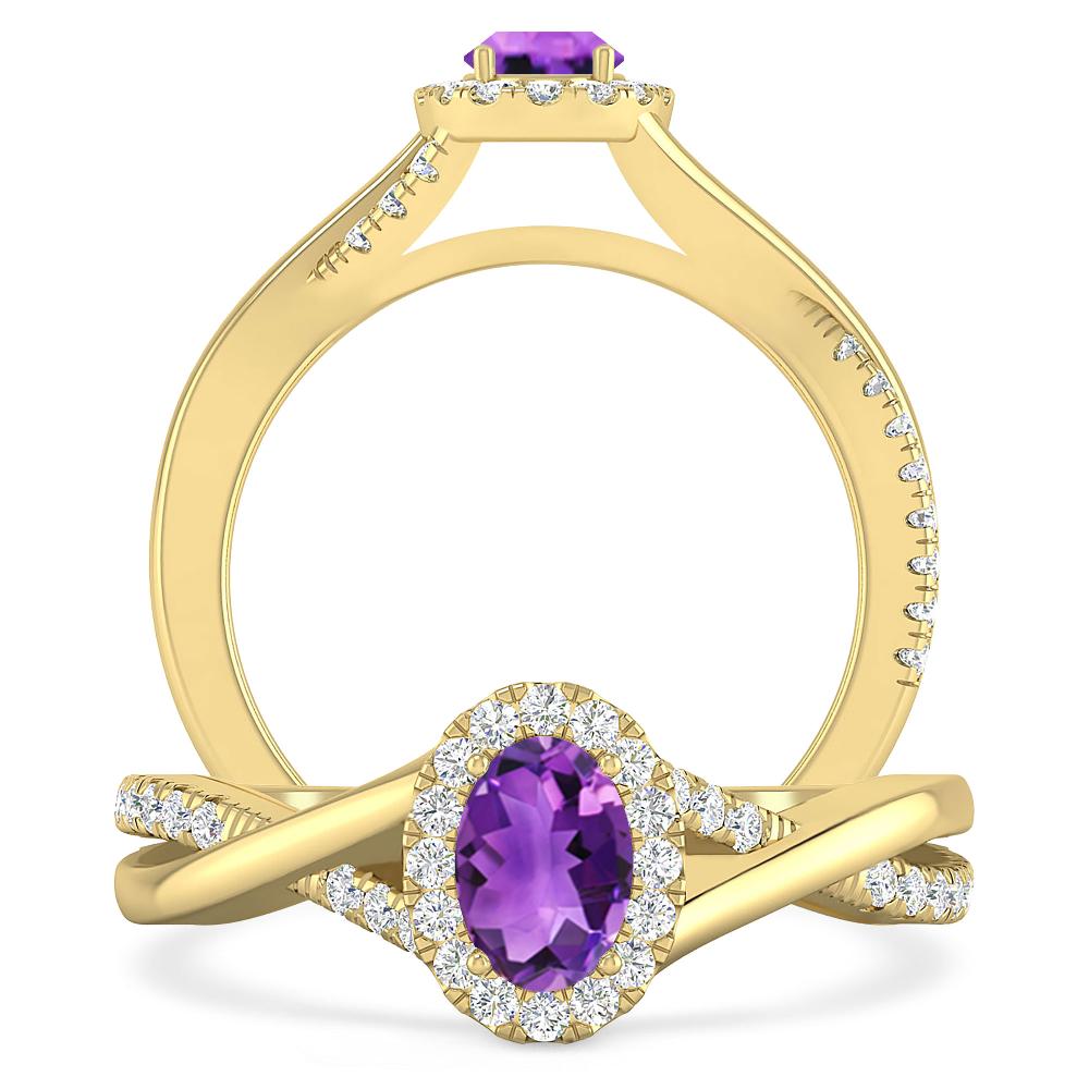 Yellow Gold - Amethyst