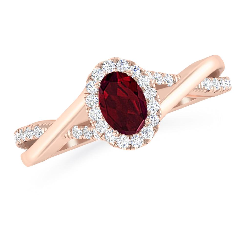 Rose Gold - Garnet