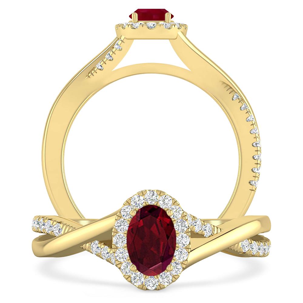 Yellow Gold - Garnet