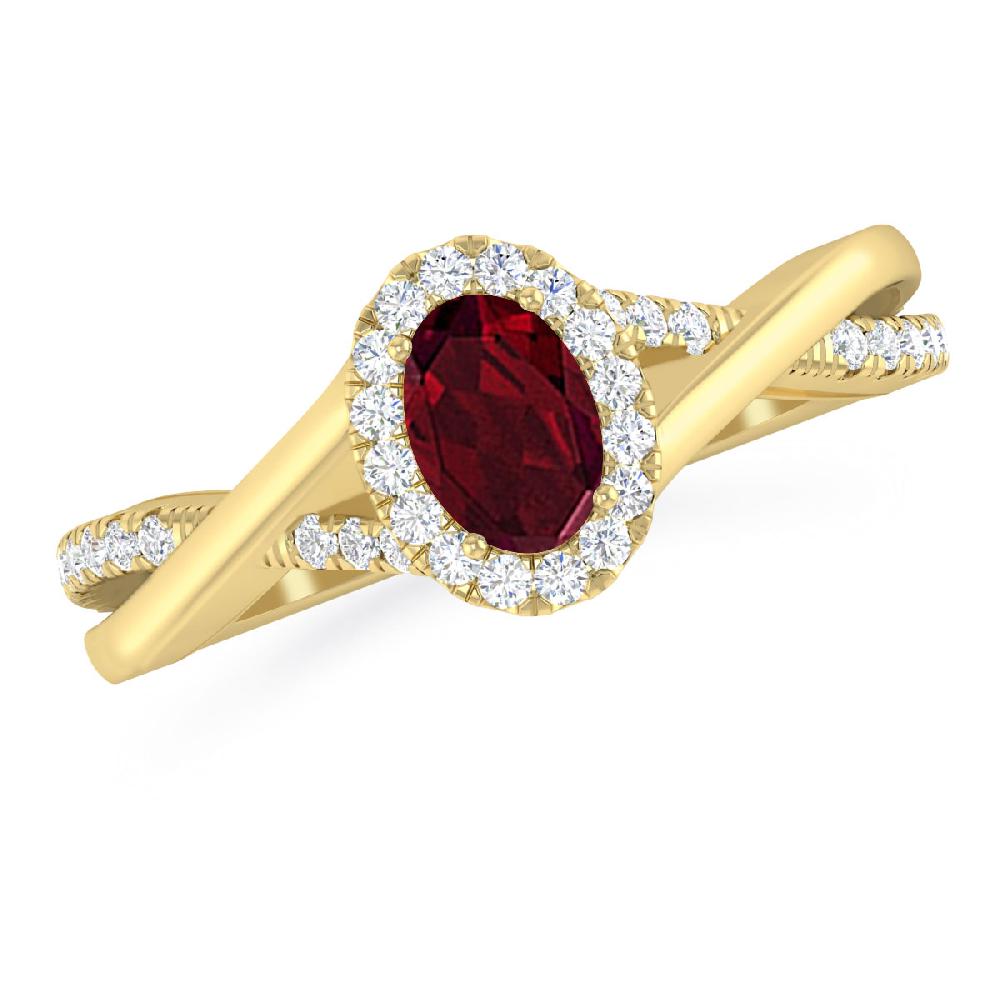 Yellow Gold - Garnet