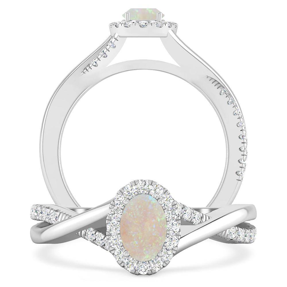 White Gold - Opal