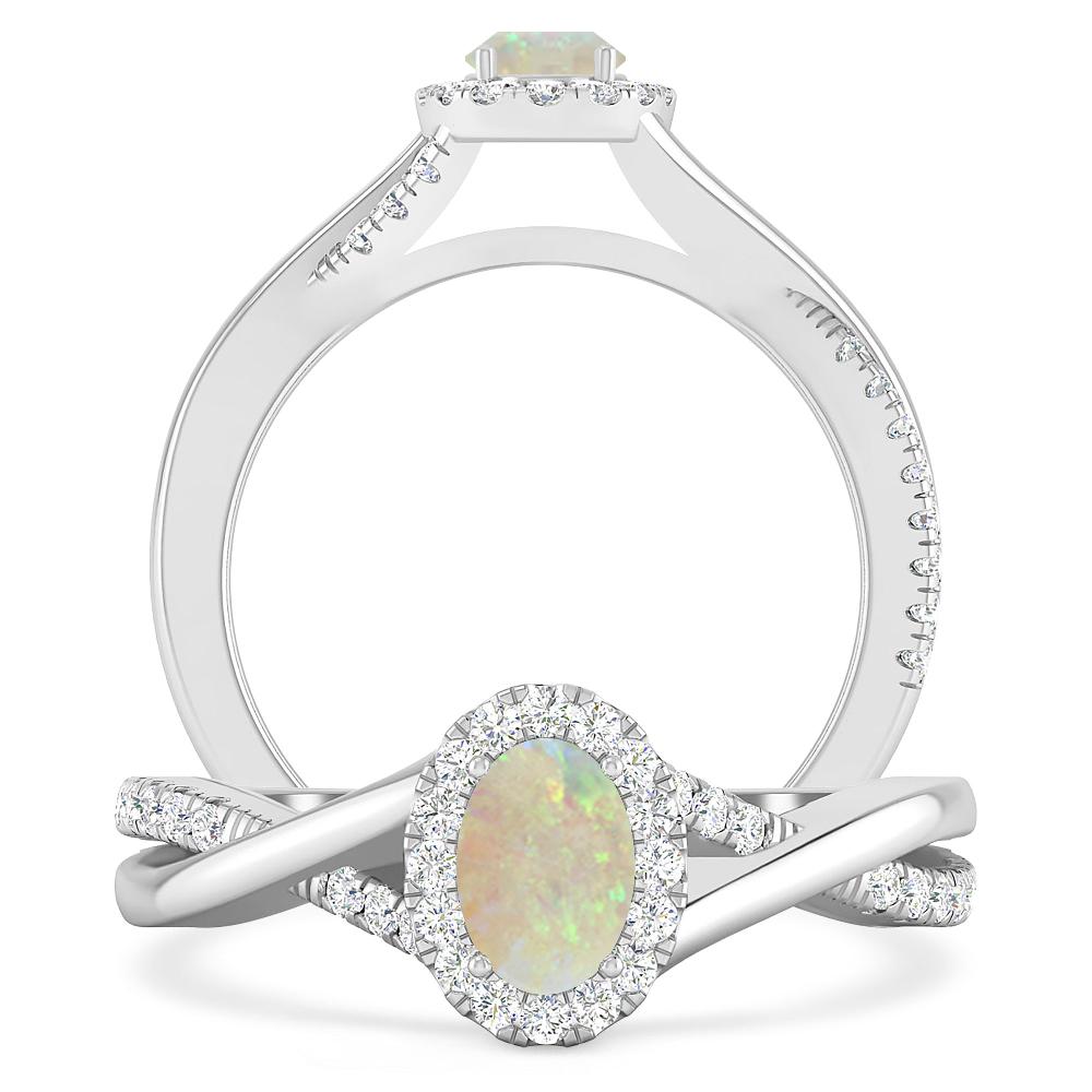 White Gold - Opal