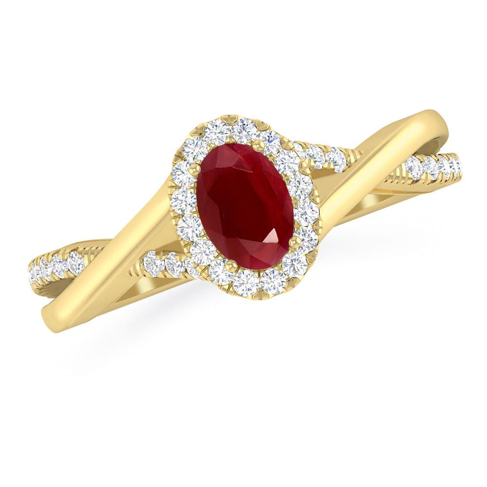 Yellow Gold - Ruby