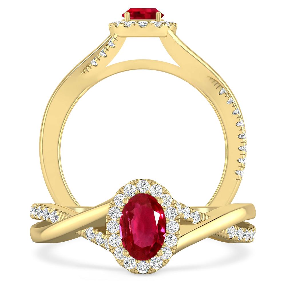 Yellow Gold - Ruby