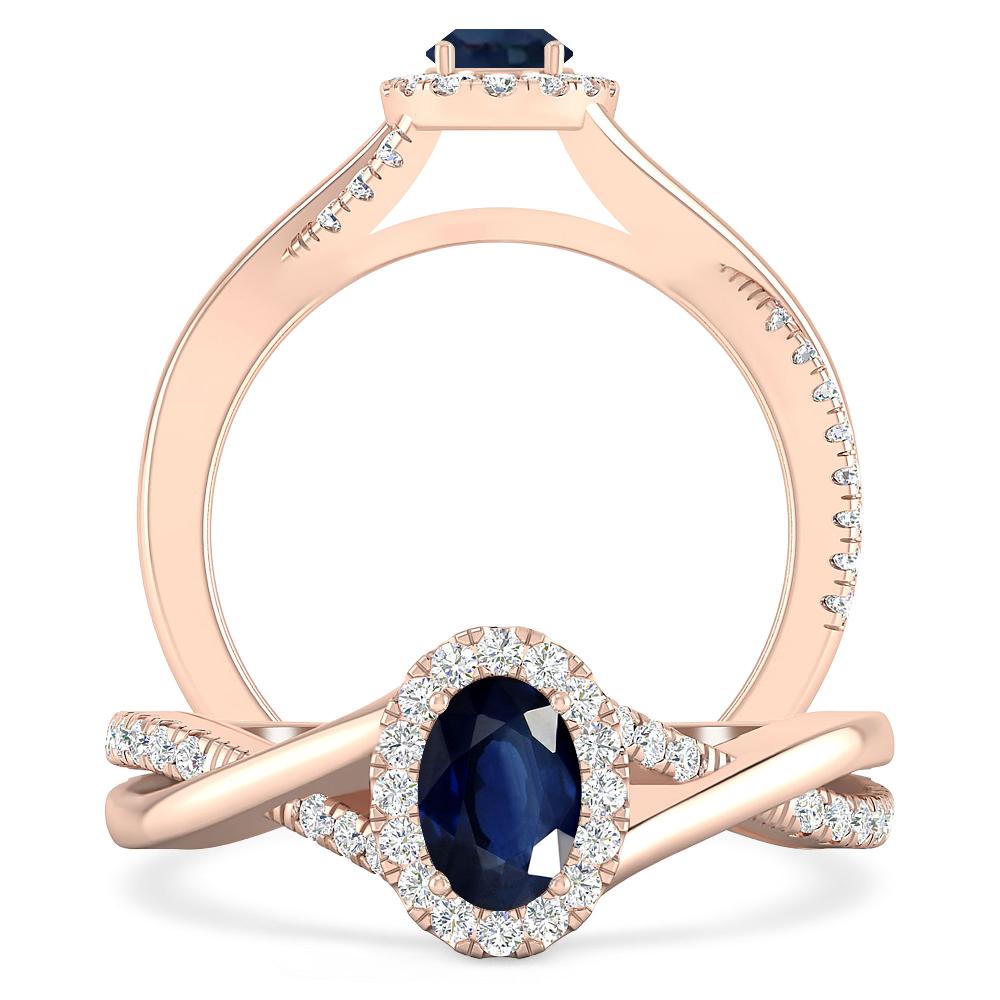 Rose Gold - Sapphire