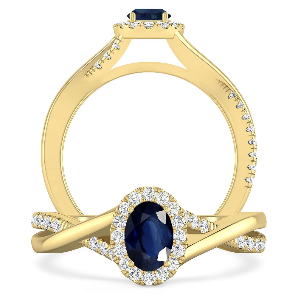 Yellow Gold - Sapphire