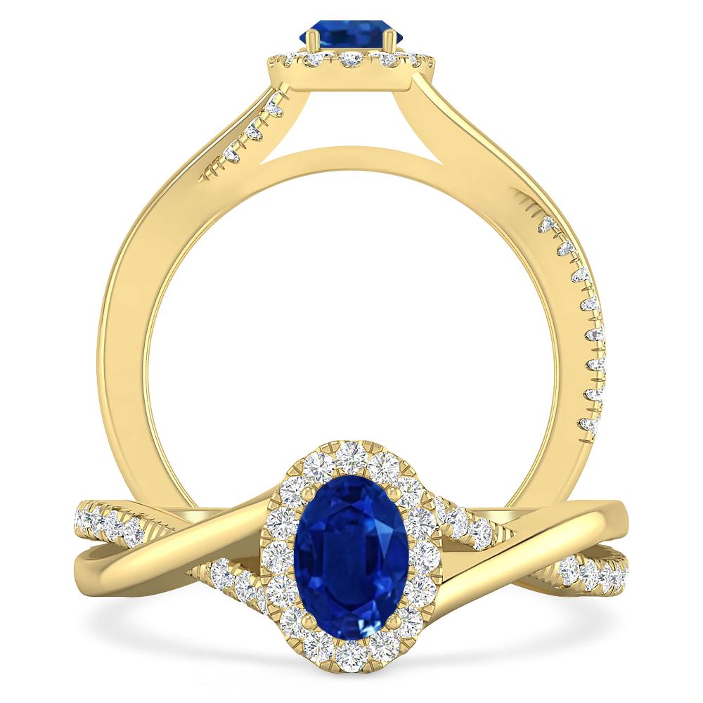 Yellow Gold - Sapphire