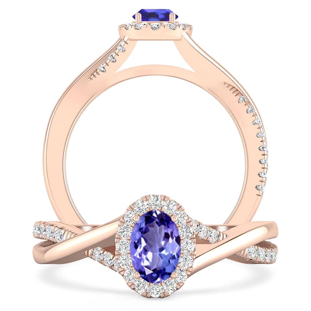 Rose Gold - Tanzanite