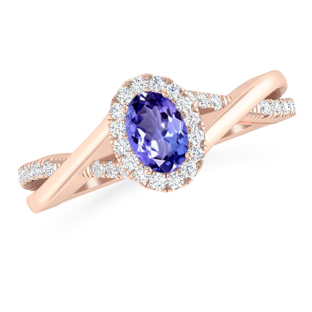 Rose Gold - Tanzanite