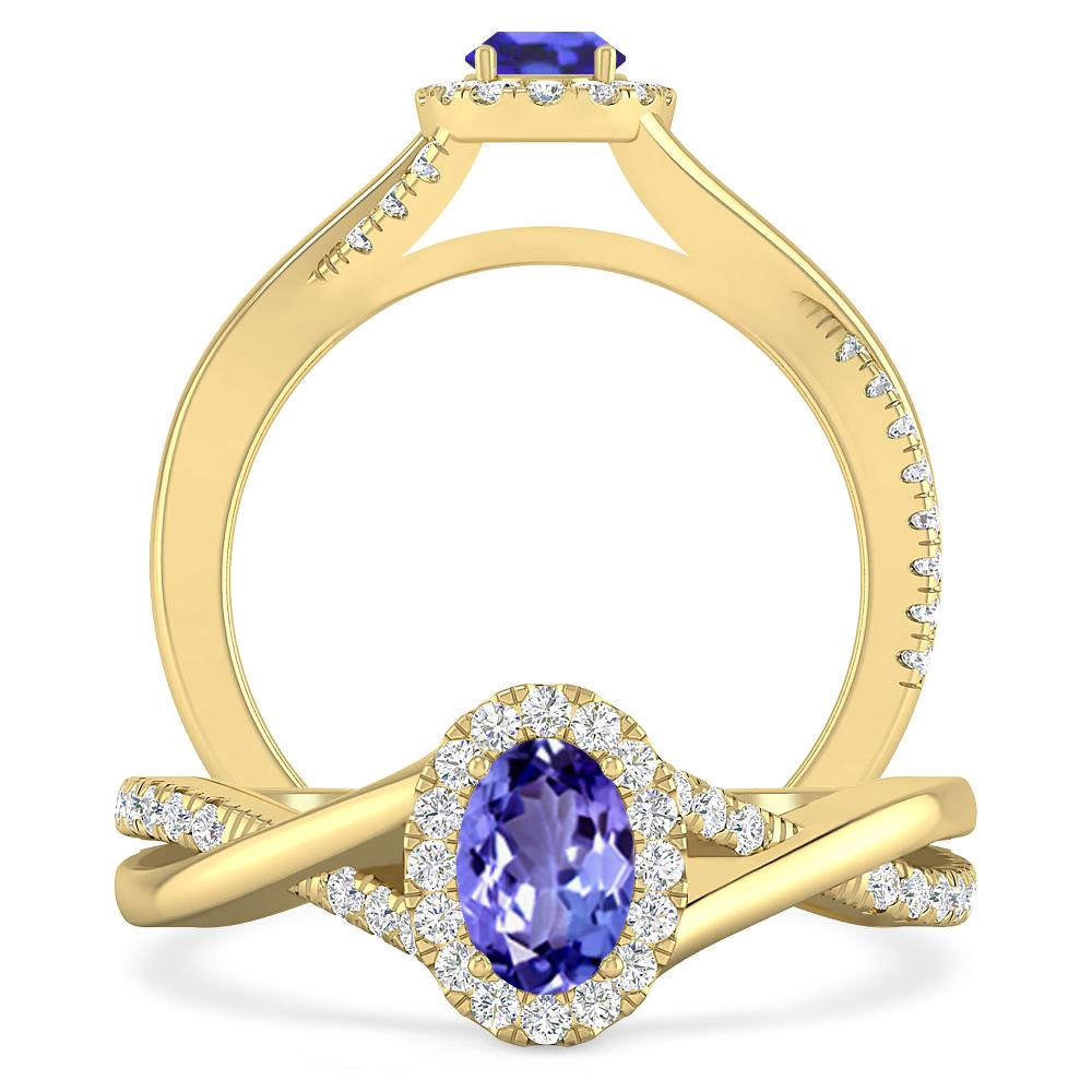 Yellow Gold - Tanzanite