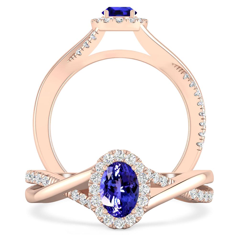 Rose Gold - Tanzanite